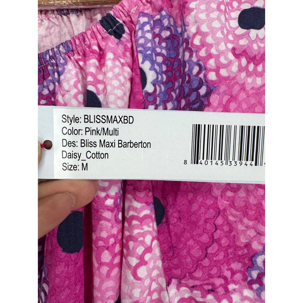 Frances Valentine Bliss Maxi Dress Women M Pink Barberton Daisy Floral Resort - Picture 6 of 13